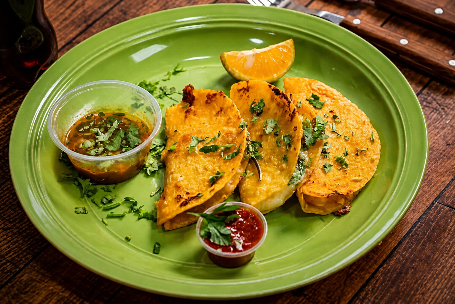 Tacos de birria dorados de Ventanita Tex Mex